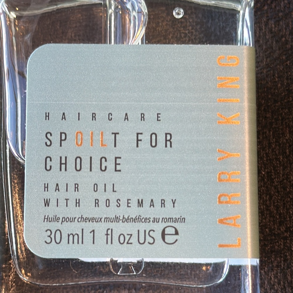 New Larry King Spoilt for Choice Hair Oil with Rosemary 30ml 1 fl oz